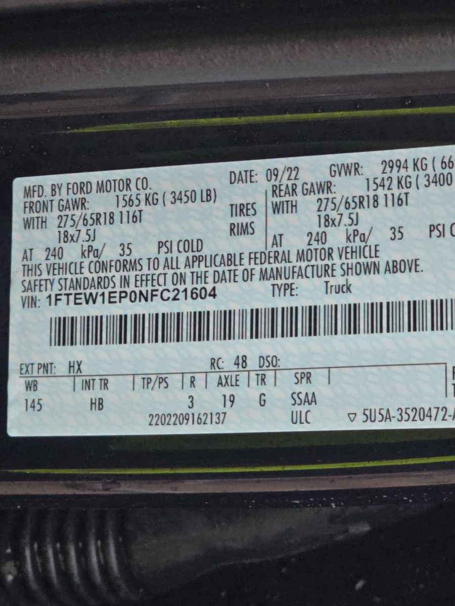 2022 Ford F-150 Lariat AWD