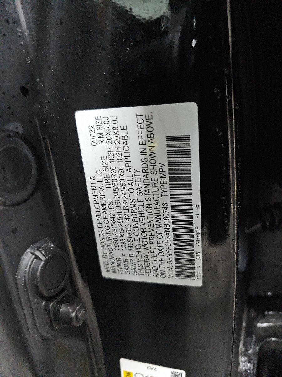 2022 Honda Pilot Sport AWD