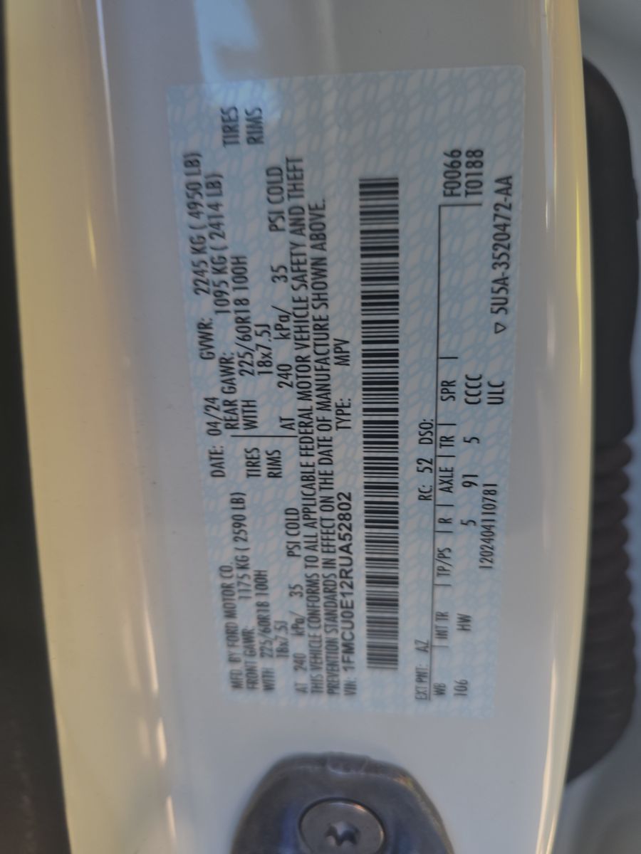 2024 Ford Escape Plug-In Hybrid FWD