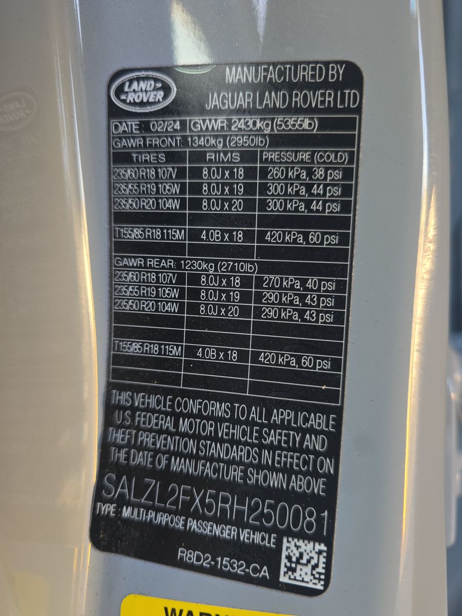 2024 Land Rover Range Rover Evoque Dynamic SE AWD