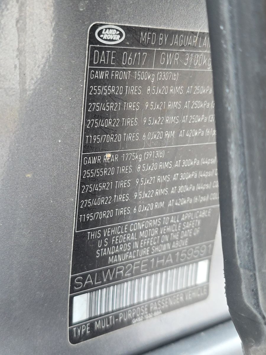 2017 Land Rover Range Rover Sport Supercharged AWD