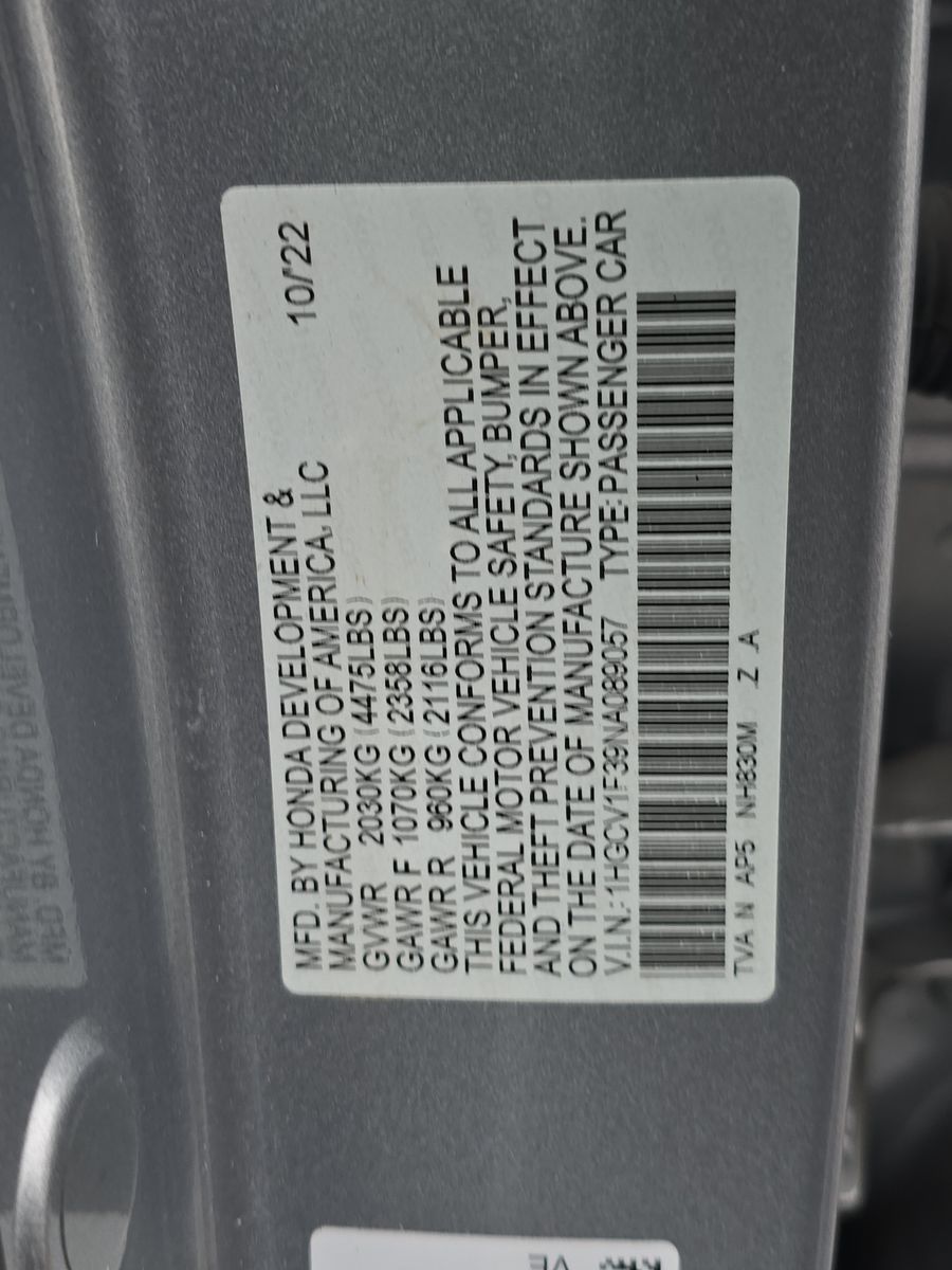 2022 Honda Accord Sport FWD