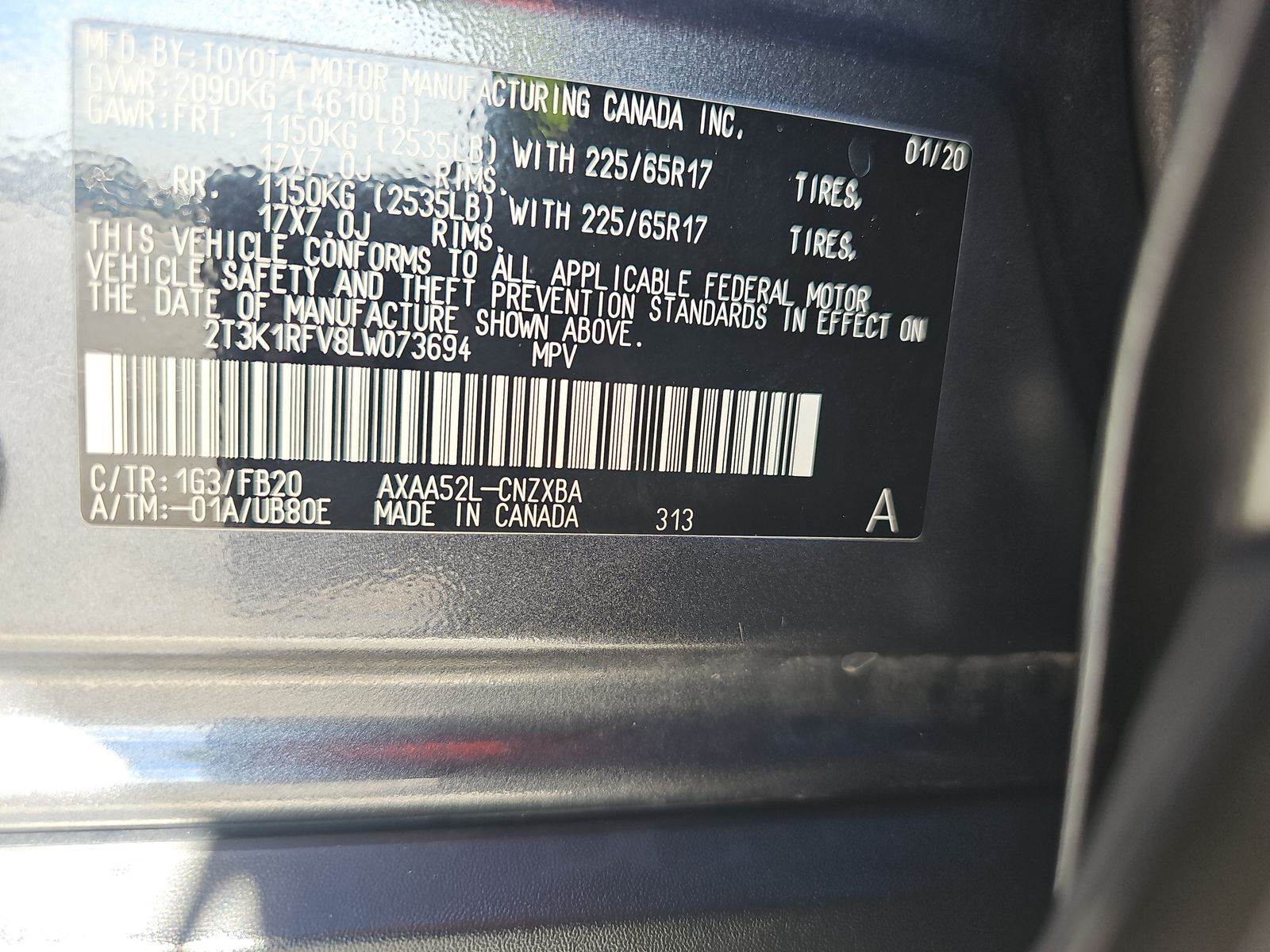 2020 Toyota RAV4 LE FWD