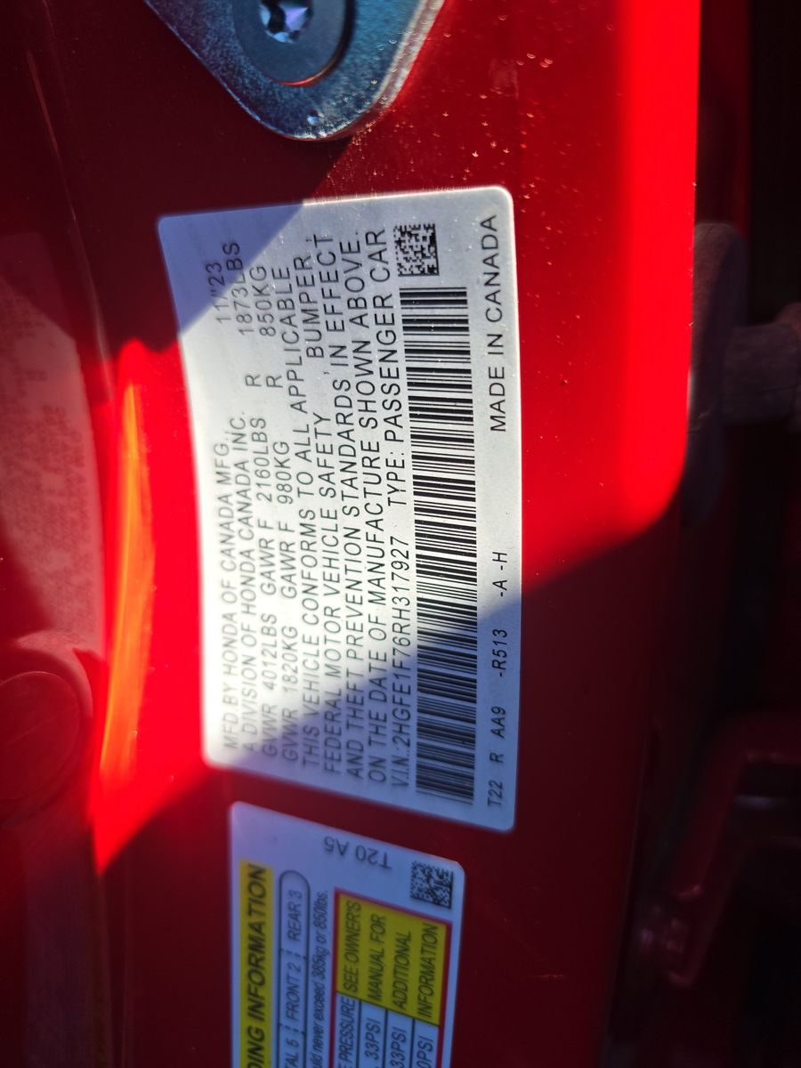 2024 Honda Civic EX FWD