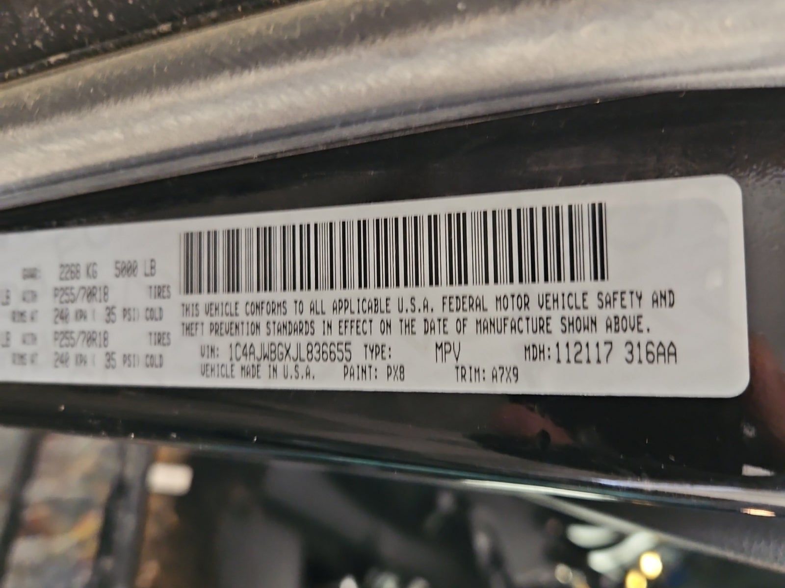 2018 Jeep Wrangler Sahara AWD