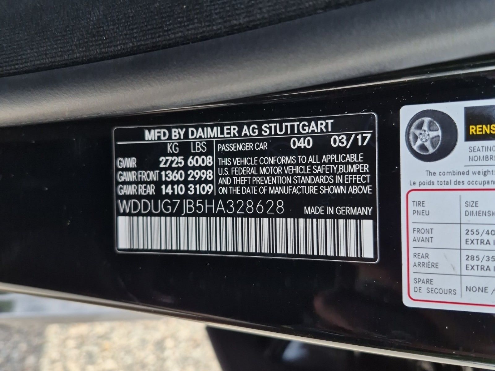 2017 Mercedes-Benz S-Class AMG S 63 AWD