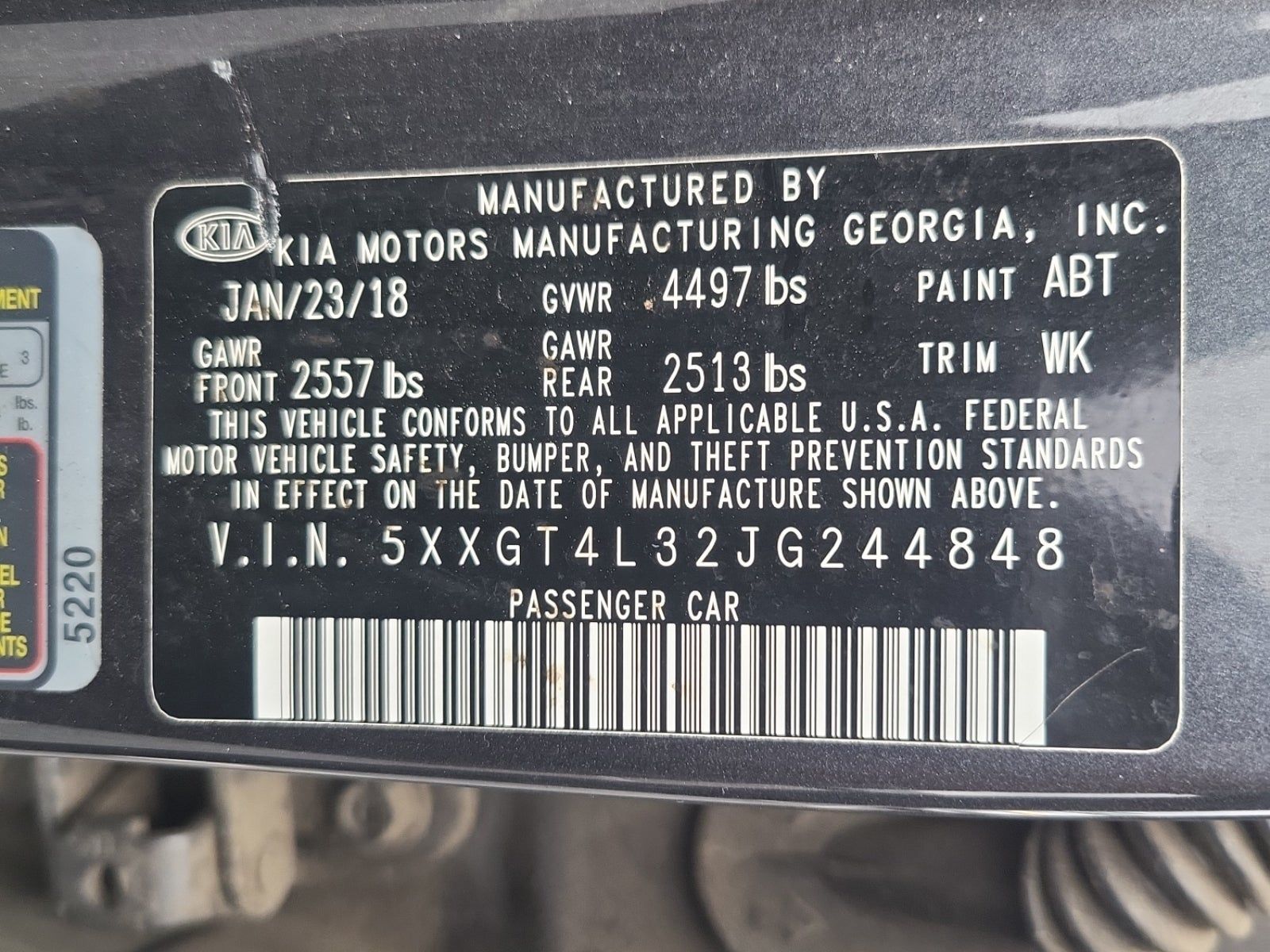 2018 Kia Optima S FWD