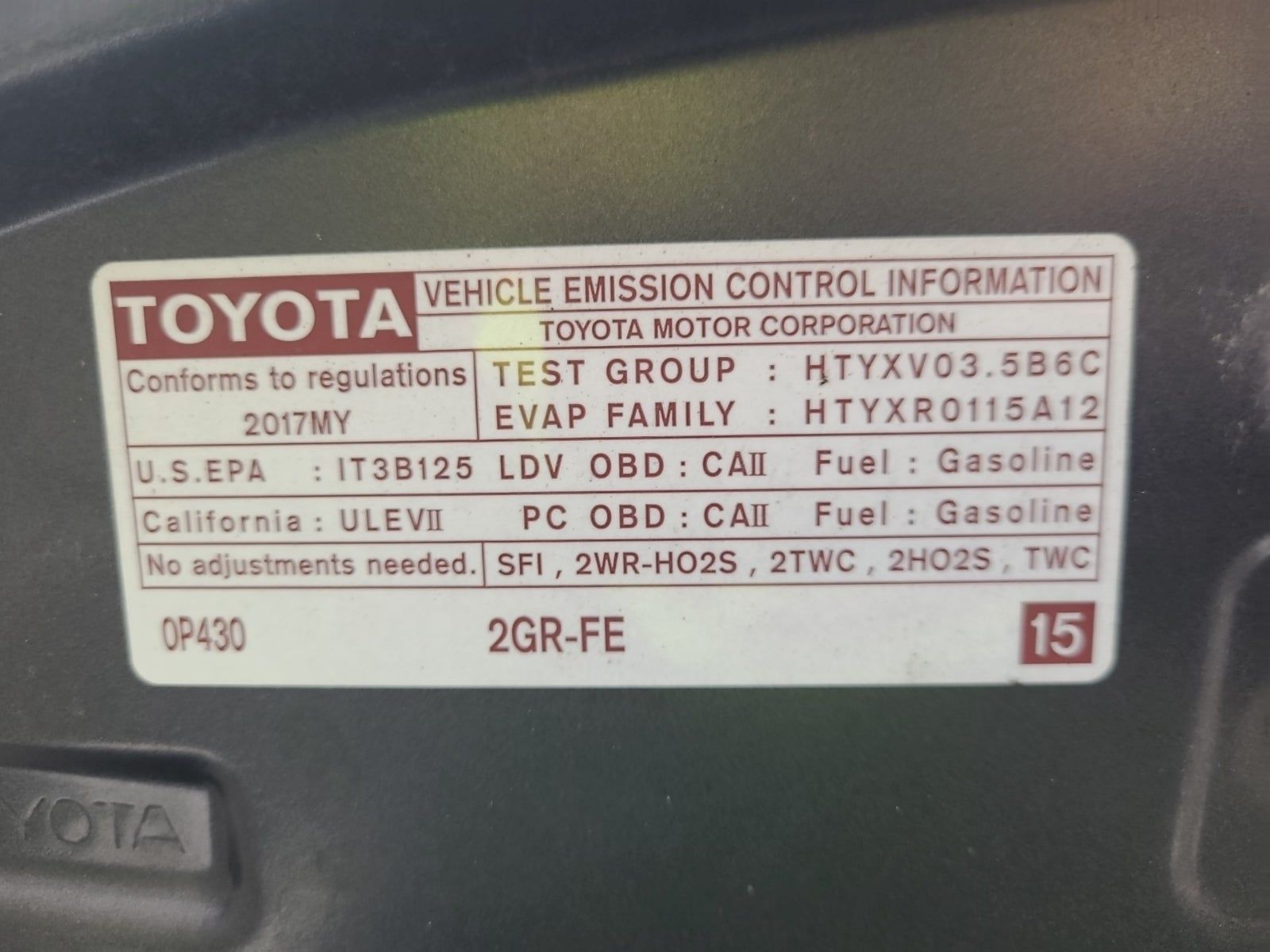 2017 Toyota Avalon XLE FWD