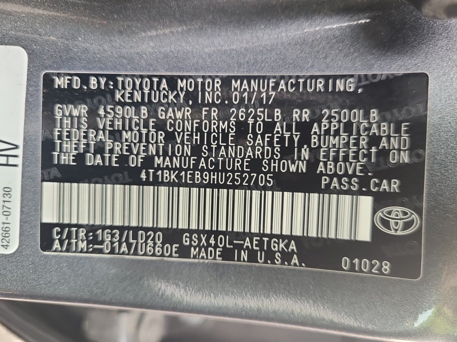 2017 Toyota Avalon XLE FWD