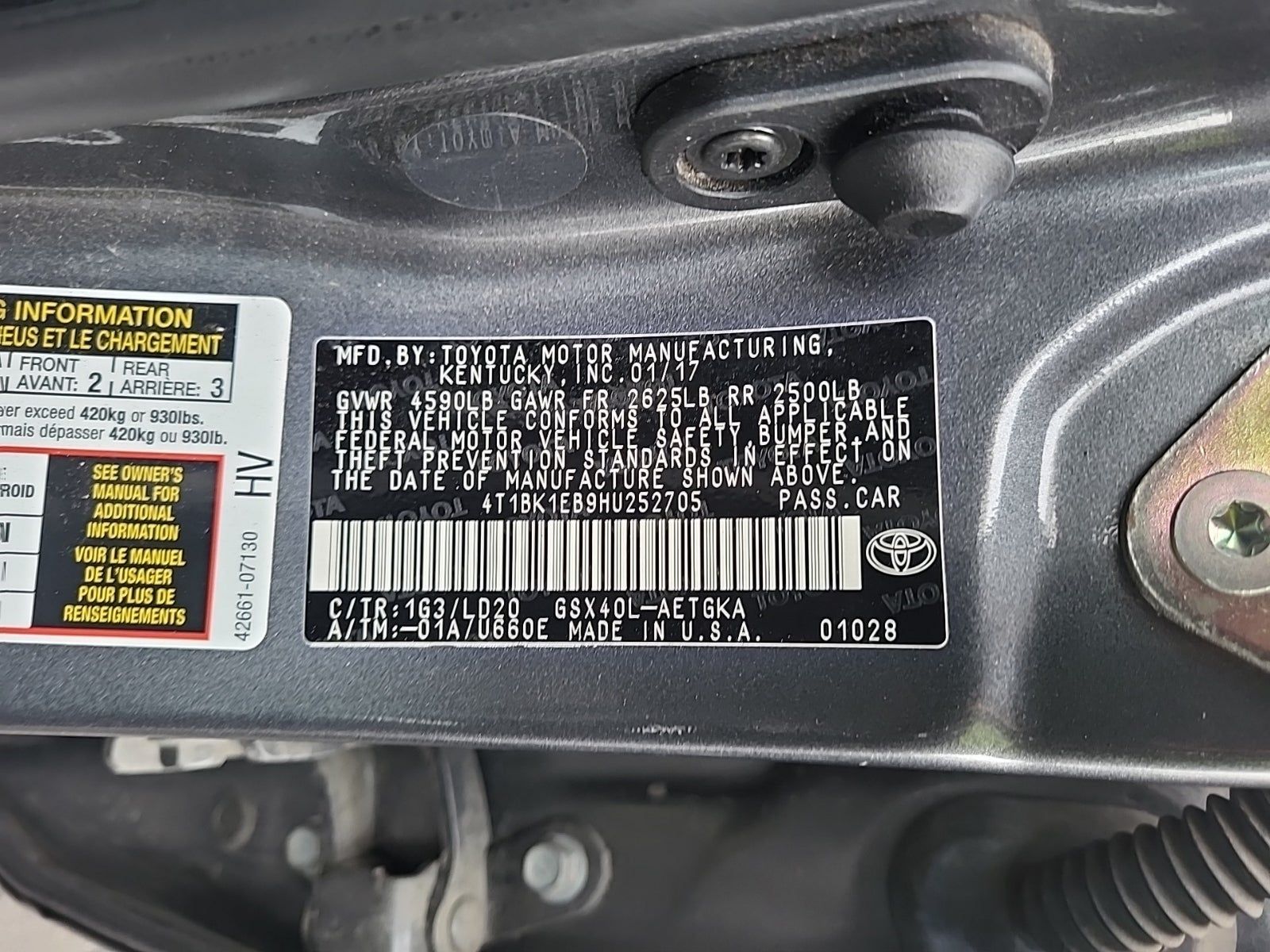 2017 Toyota Avalon XLE FWD