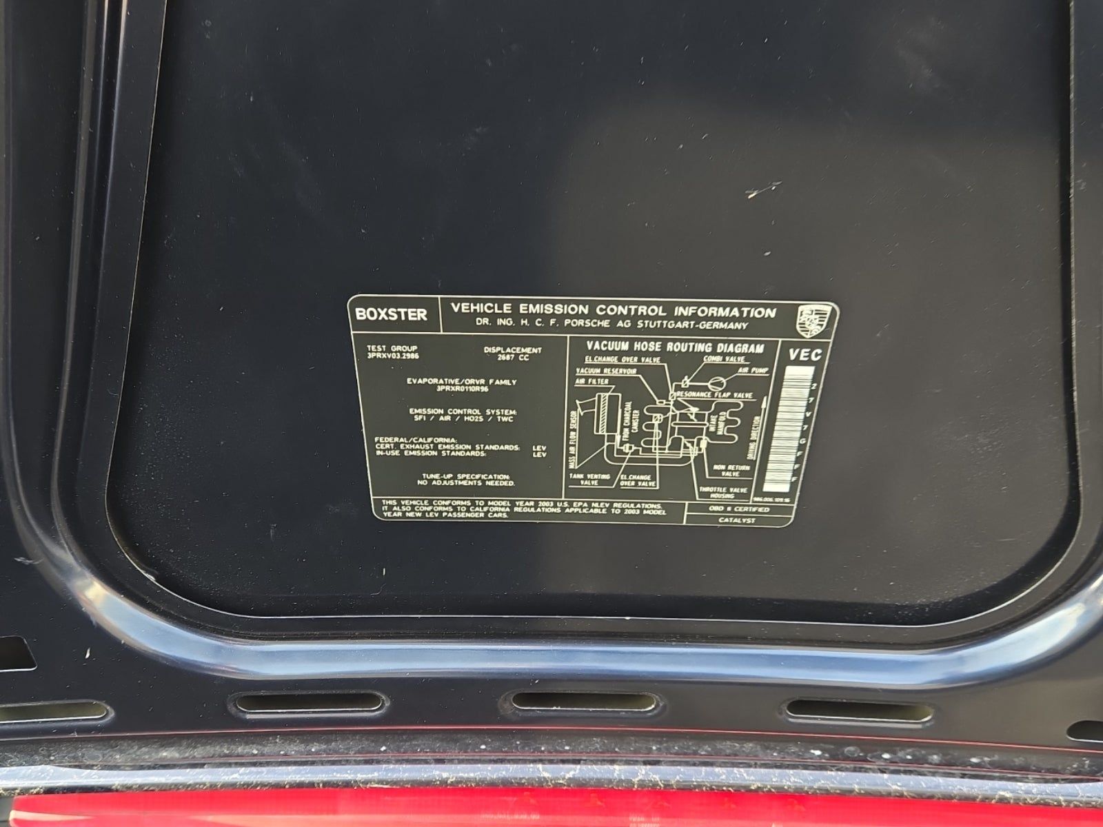 2003 Porsche Boxster Base RWD