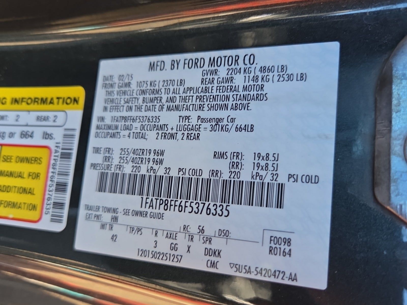 2015 Ford Mustang GT Premium RWD