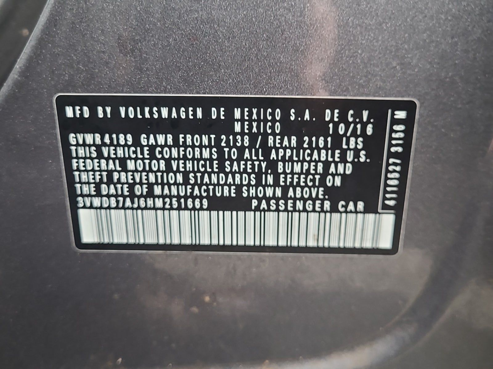 2017 Volkswagen Jetta 1.4T SE FWD