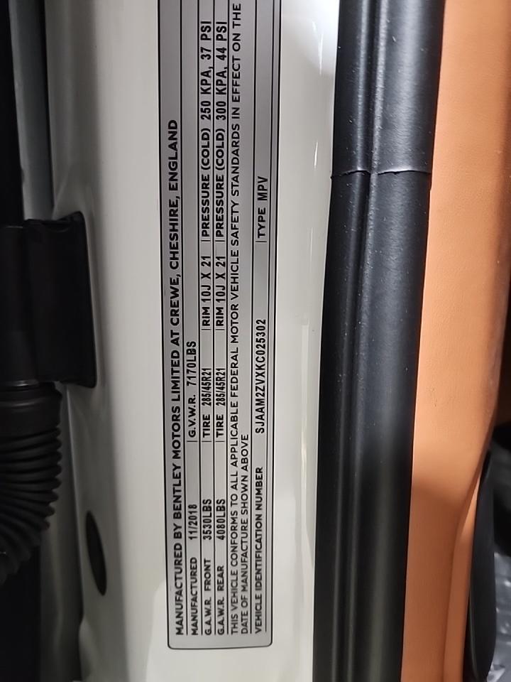 2019 Bentley Bentayga V8 AWD