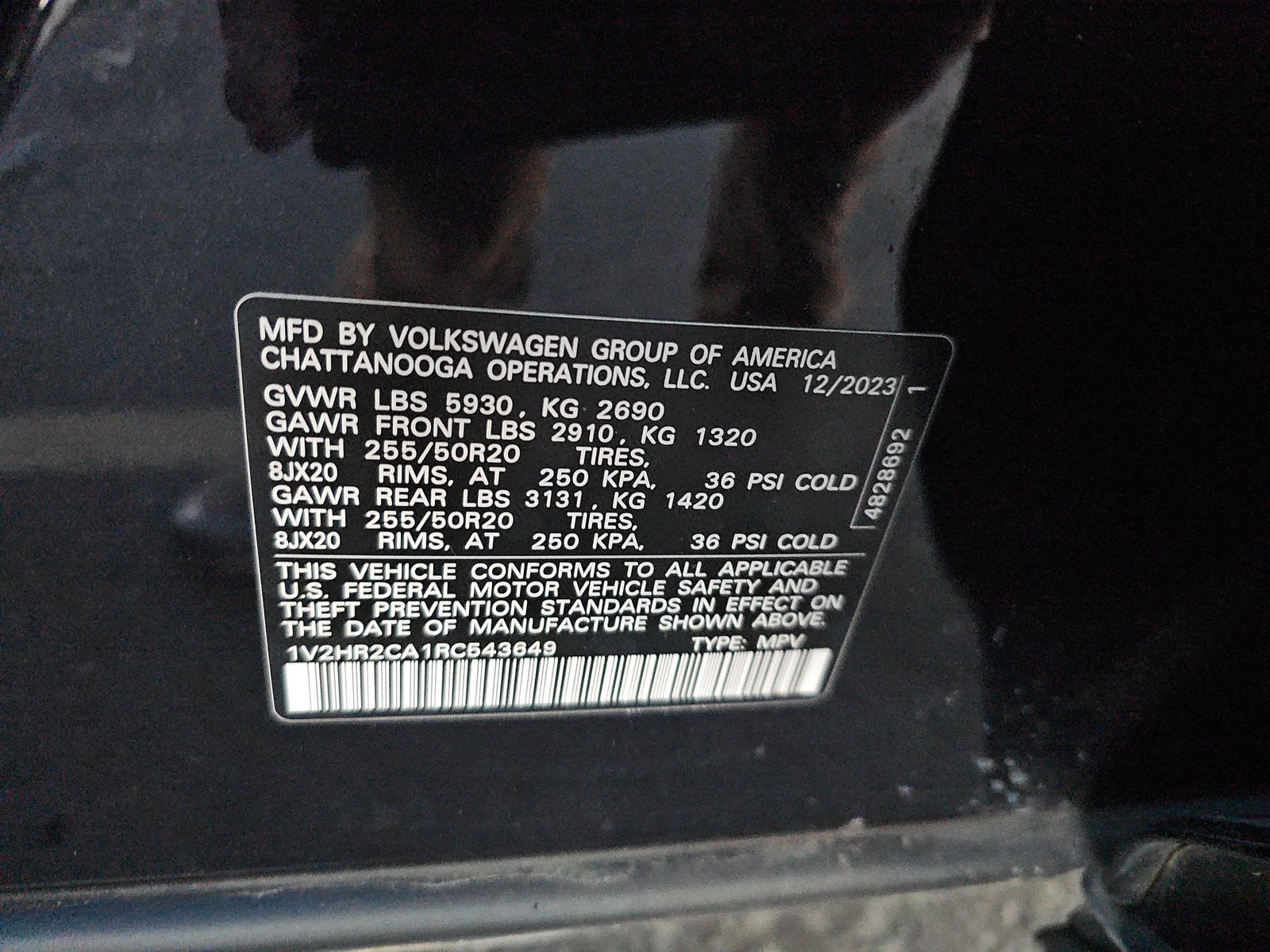 2024 Volkswagen Atlas 2.0T SE AWD