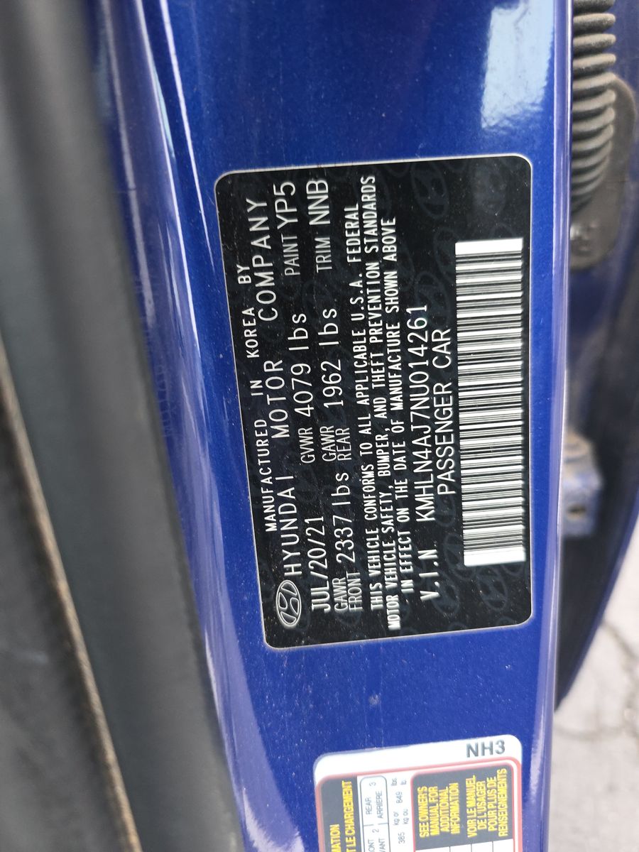 2022 Hyundai Elantra Hybrid Limited FWD