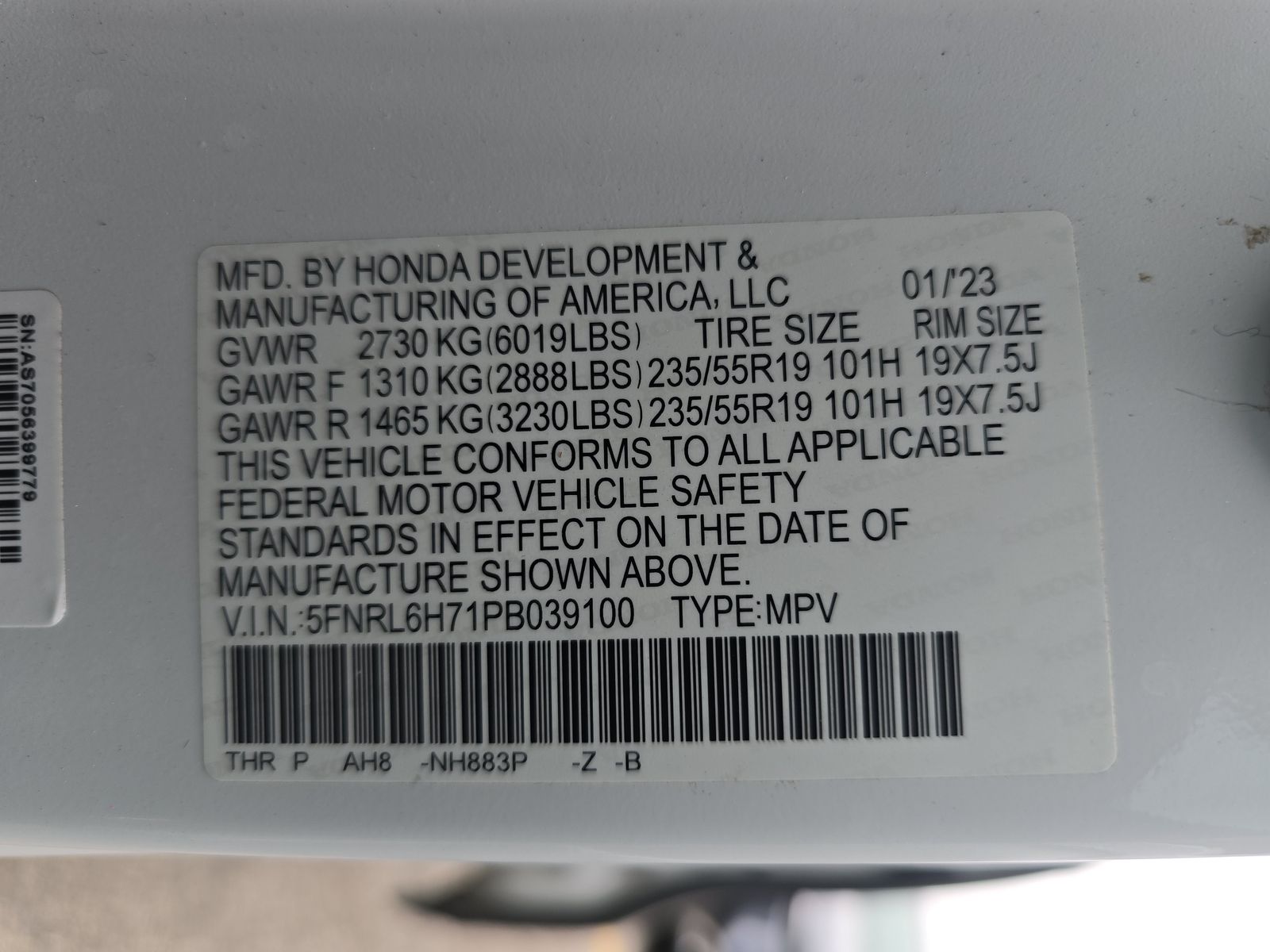 2023 Honda Odyssey Sport FWD