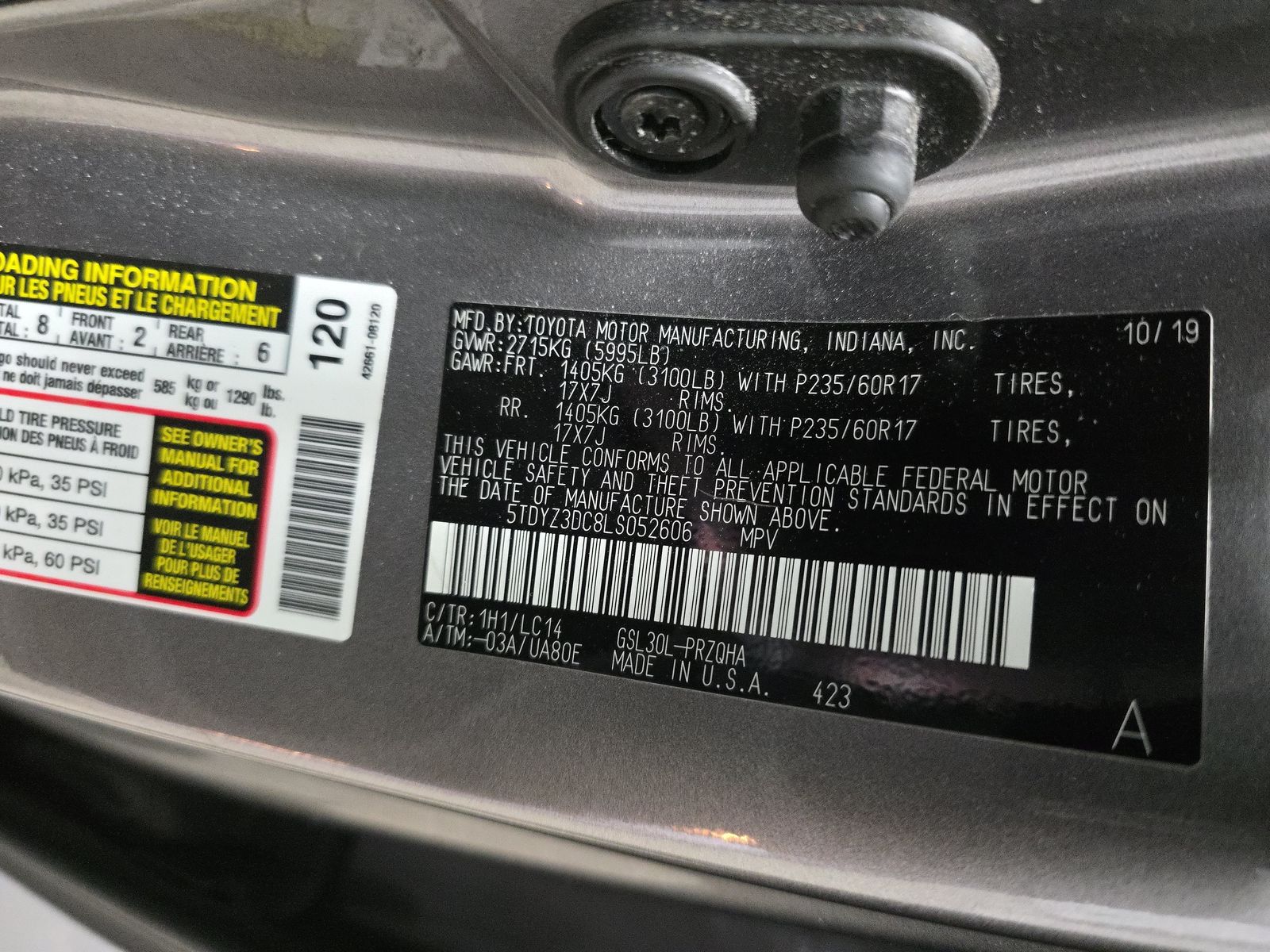 2020 Toyota Sienna XLE Premium FWD