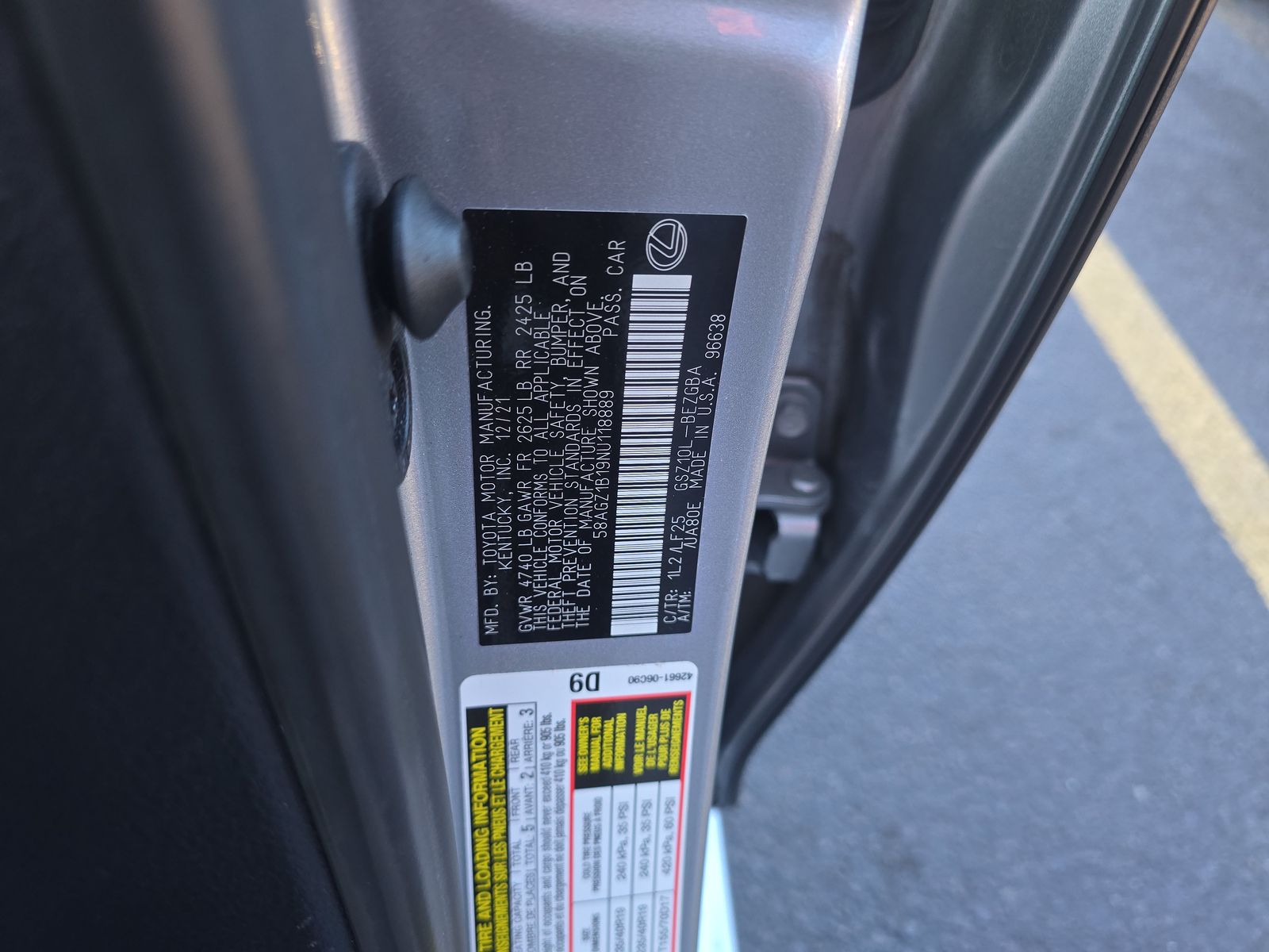 2022 Lexus ES ES 350 F SPORT FWD