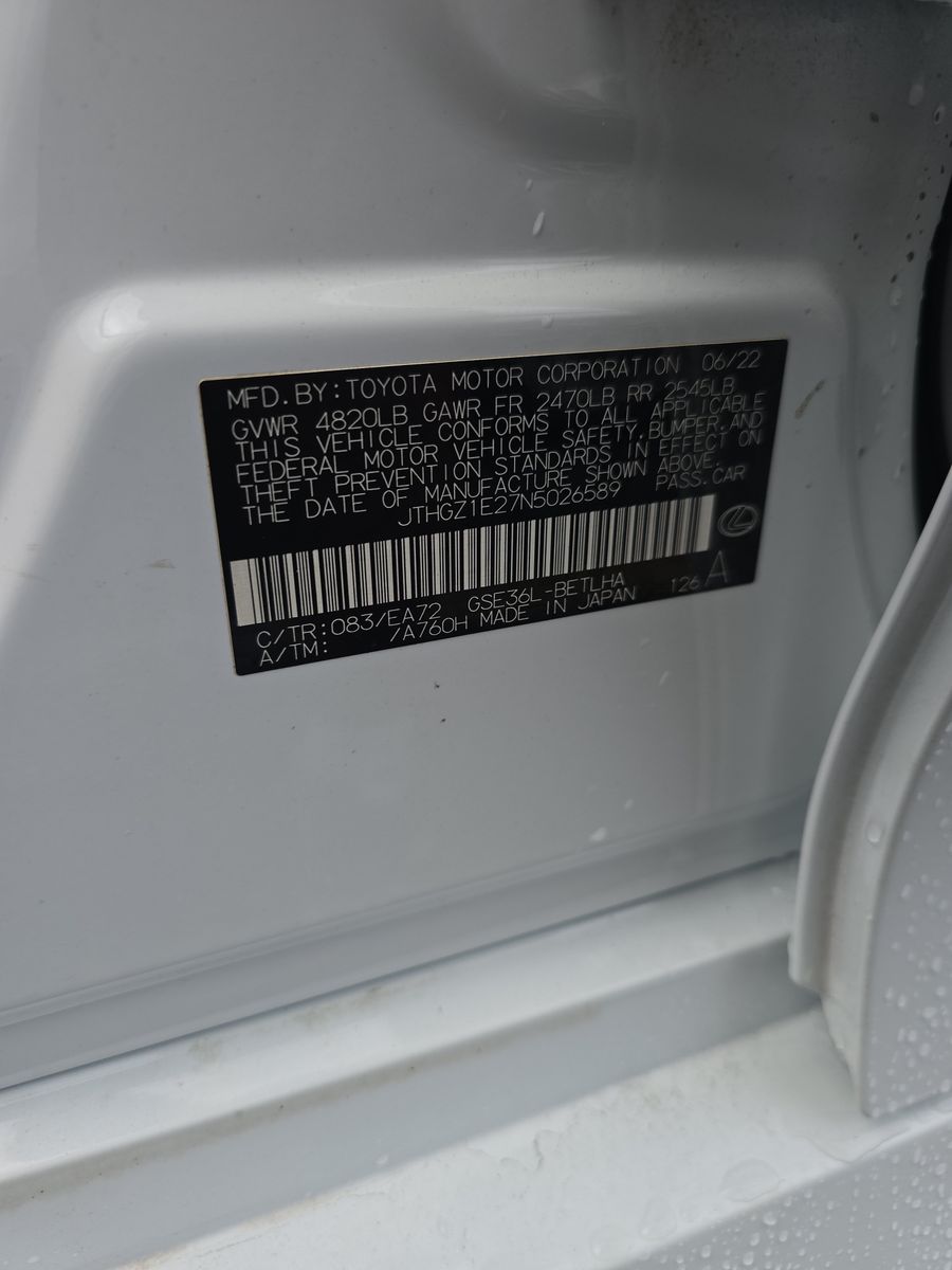 2022 Lexus IS IS 350 F SPORT AWD