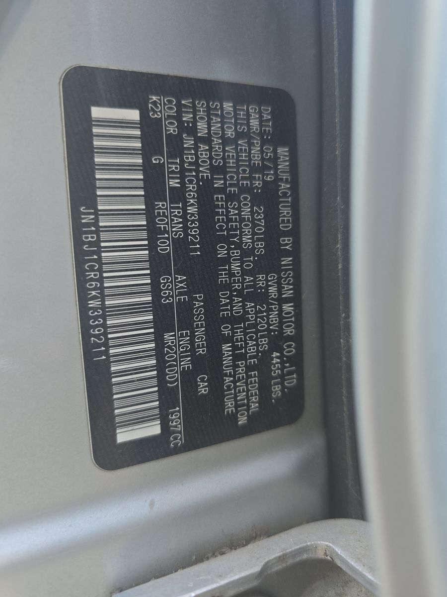 2019 Nissan Rogue Sport S AWD