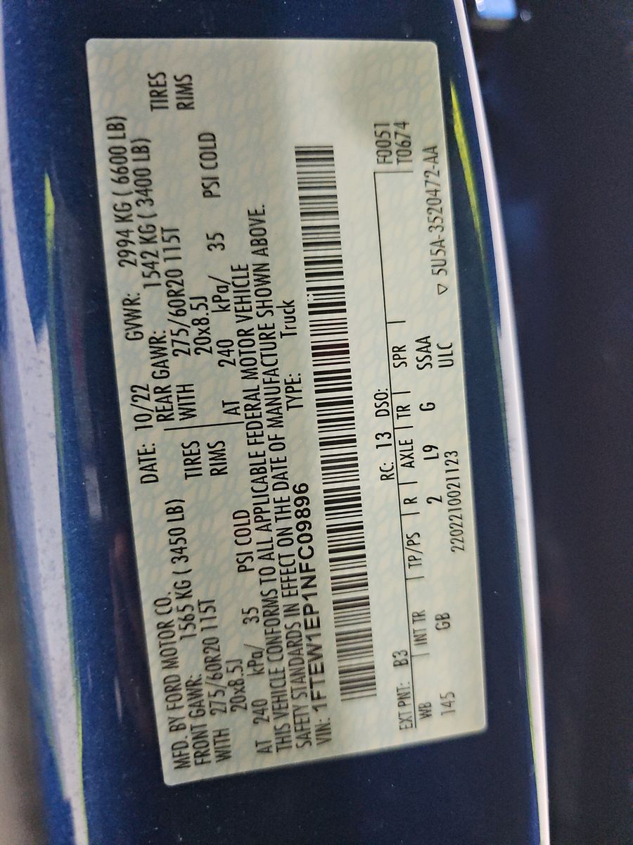 2022 Ford F-150 XL AWD