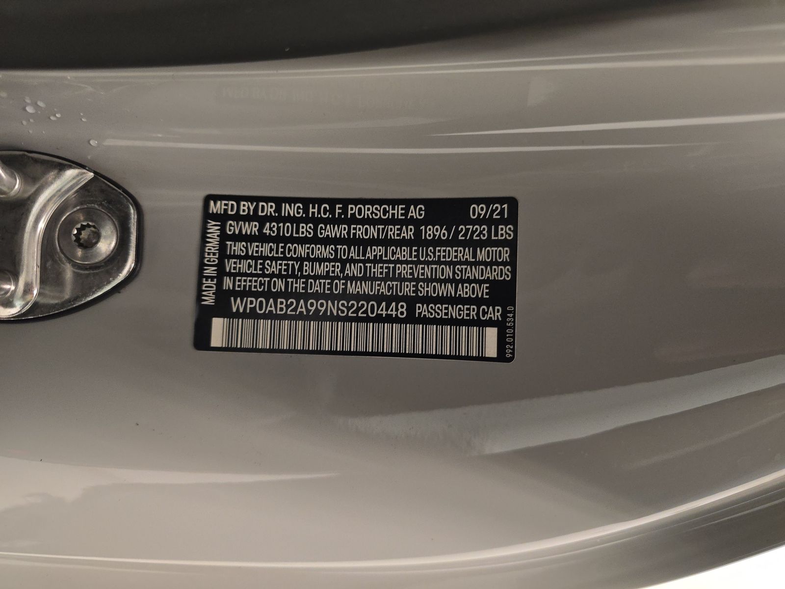 2022 Porsche 911 Carrera S RWD