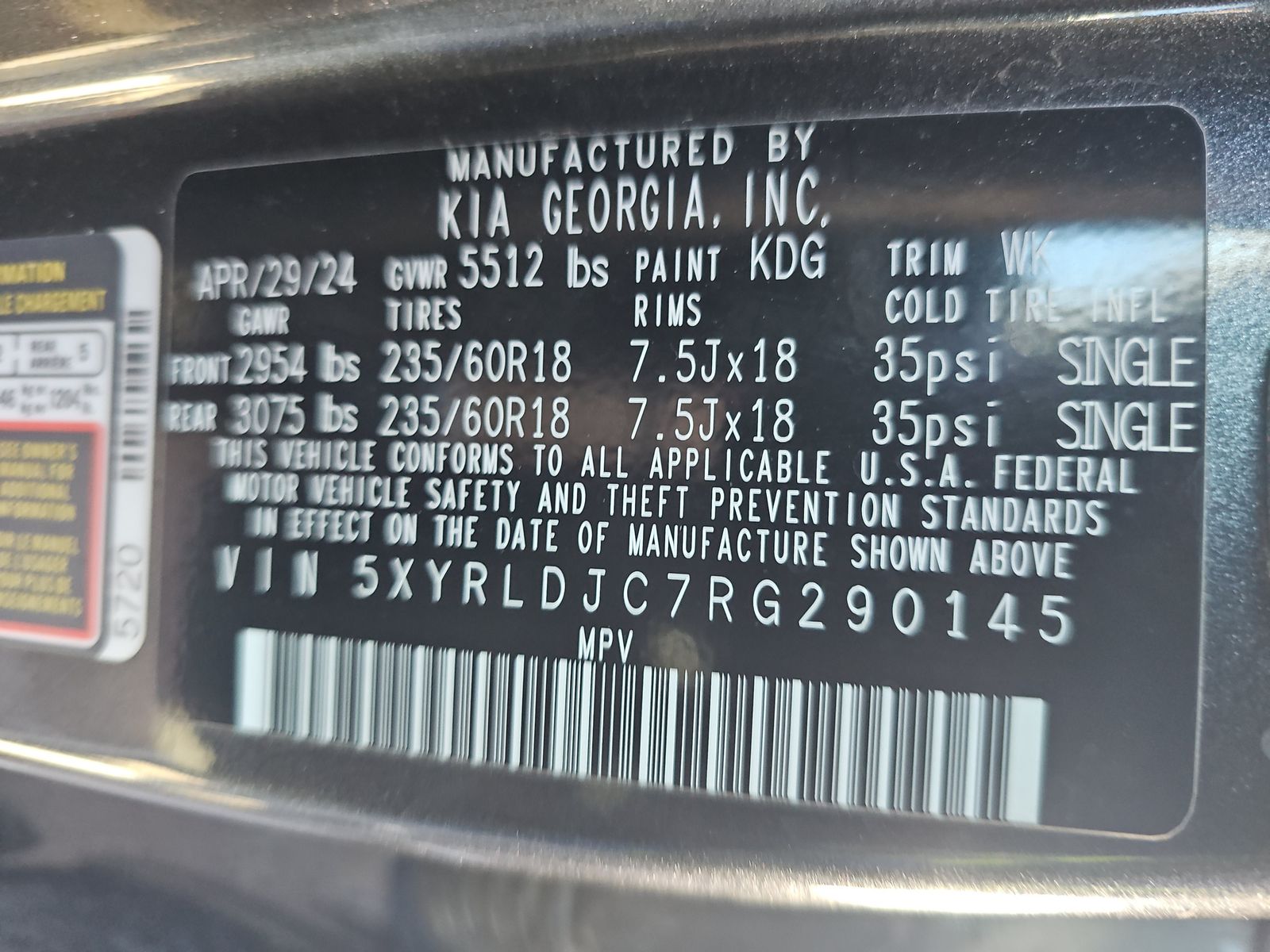 2024 Kia Sorento S AWD