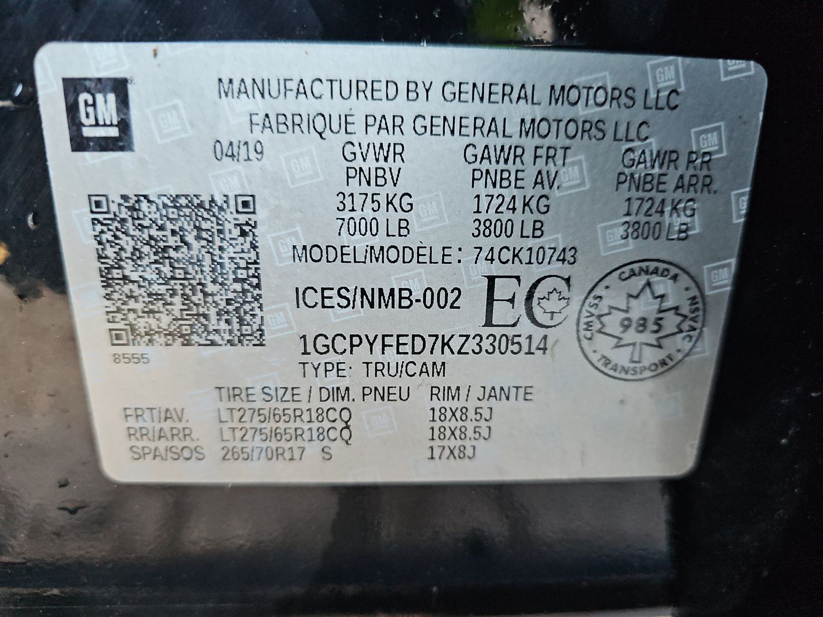 2019 Chevrolet Silverado 1500 LT Trail Boss AWD