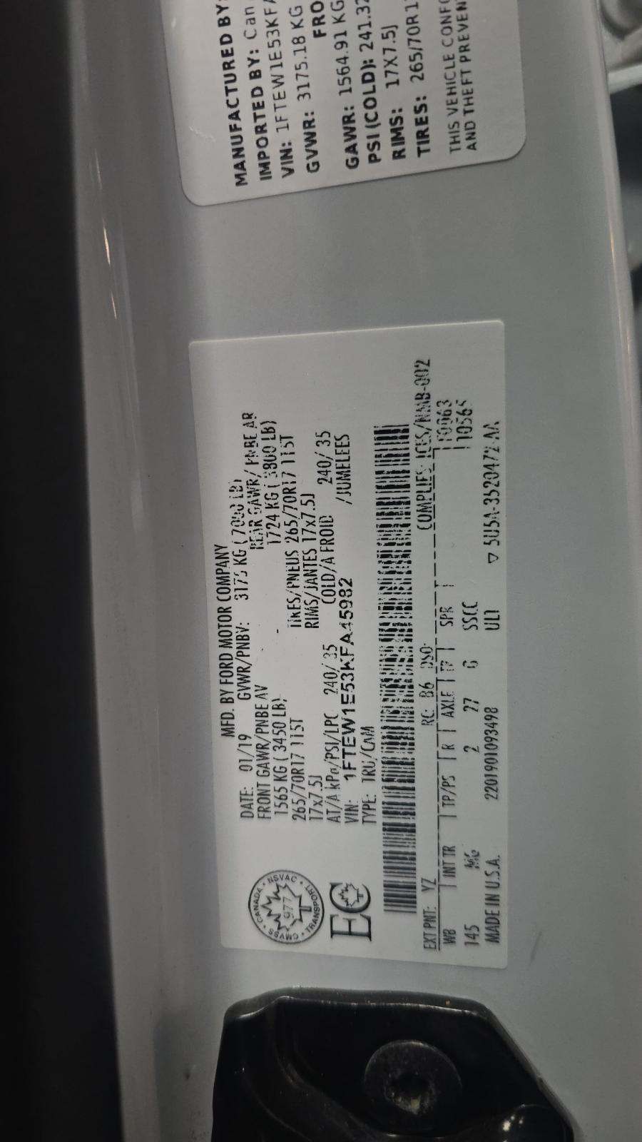 2019 Ford F-150 XLT AWD