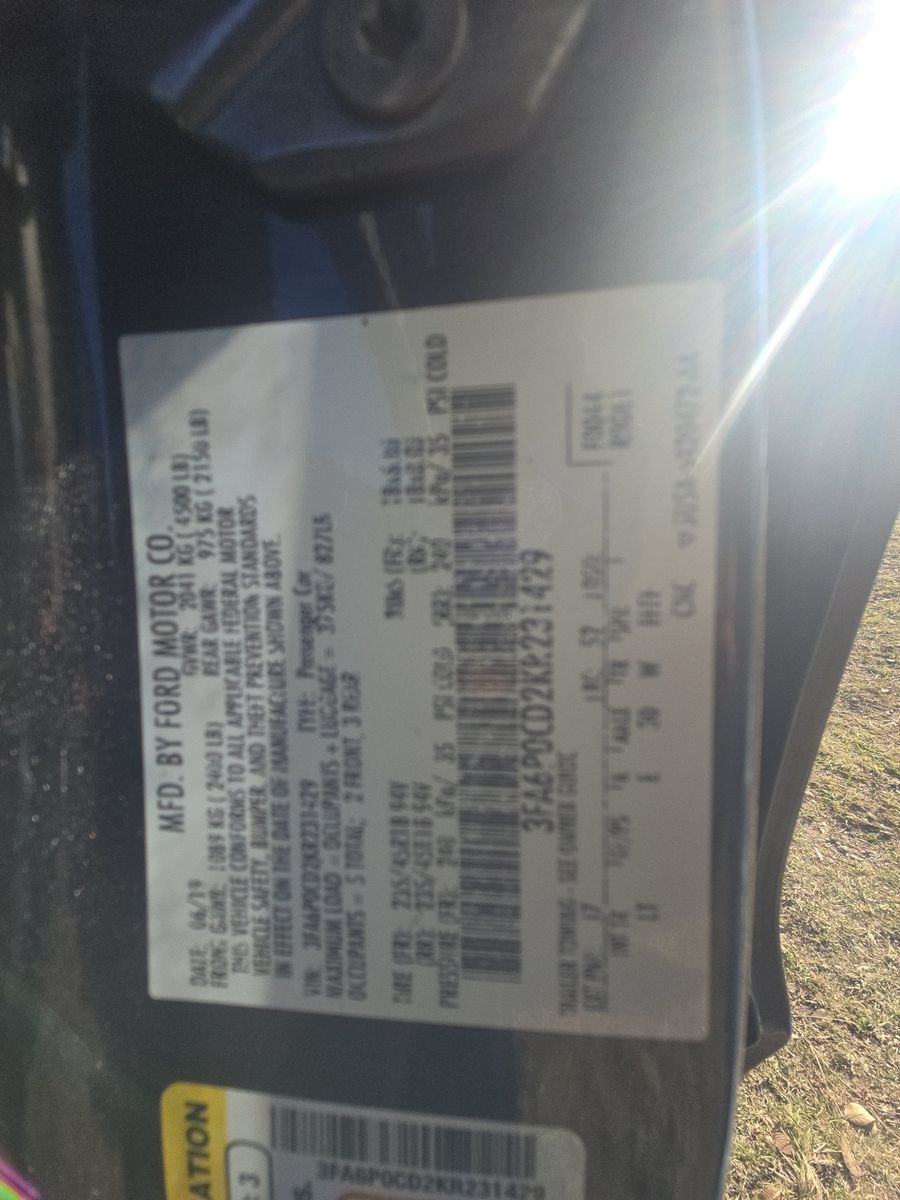 2019 Ford Fusion SEL FWD