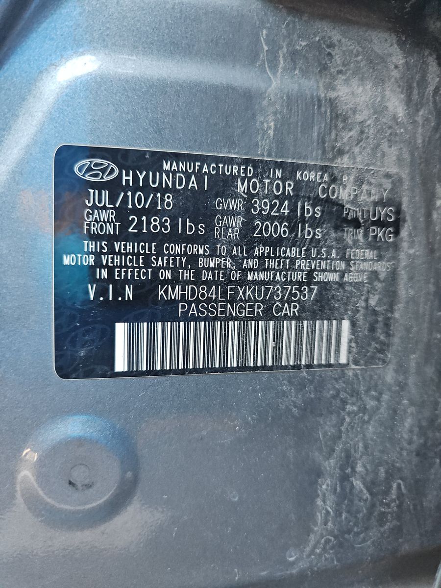 2019 Hyundai Elantra SEL FWD