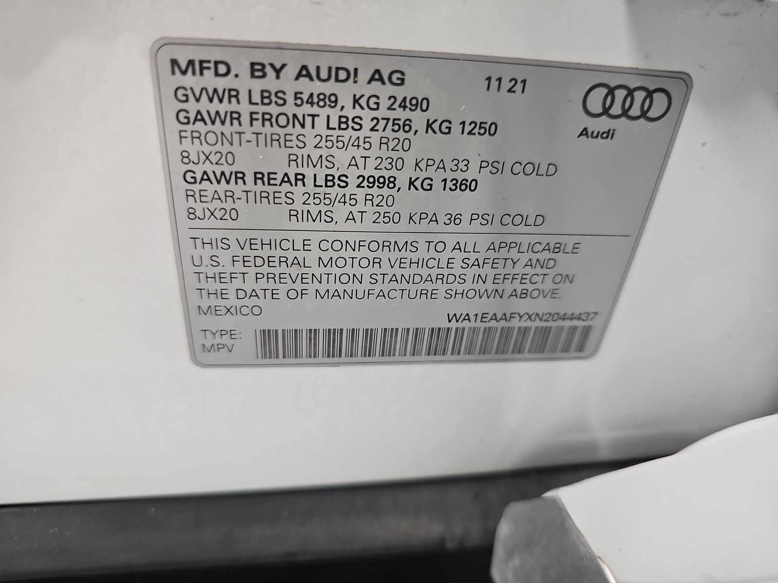 2022 Audi Q5 S line Premium Plus AWD