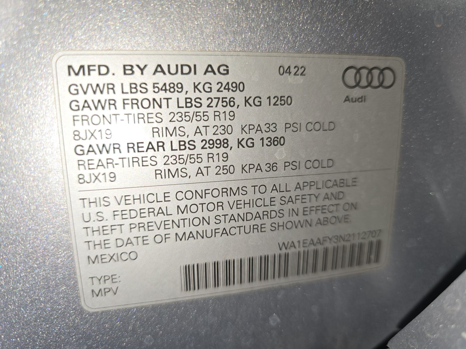 2022 Audi Q5 S line Premium Plus AWD