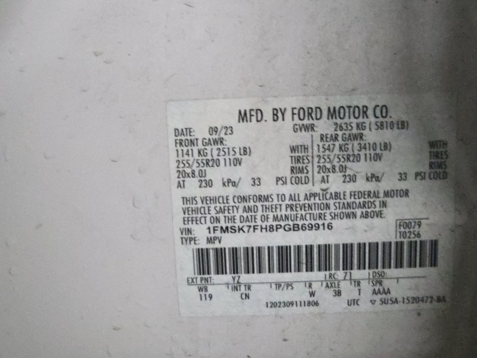 2023 Ford Explorer Limited RWD