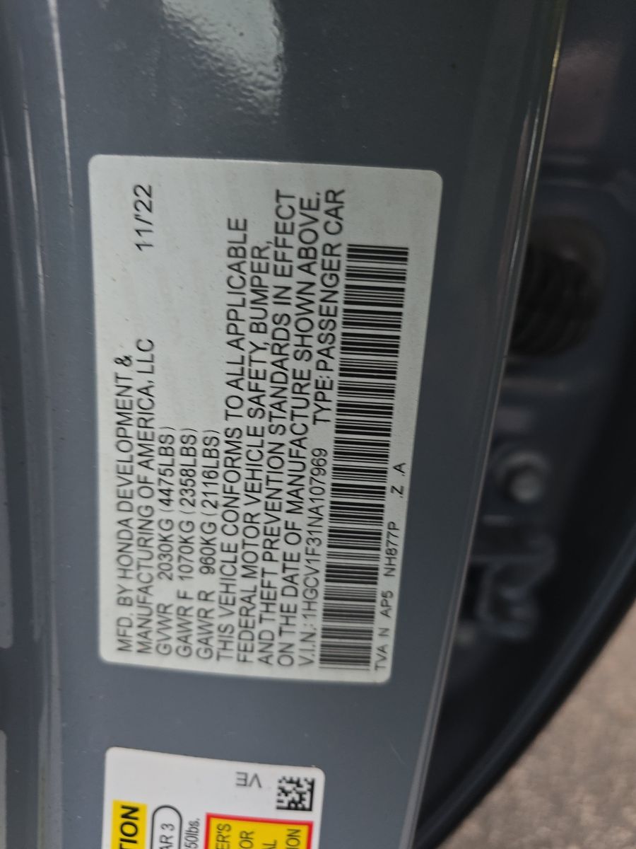 2022 Honda Accord Sport FWD