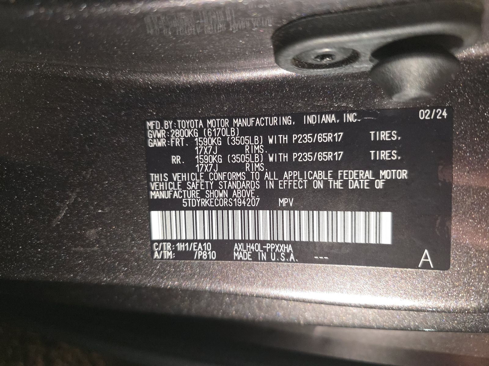 2024 Toyota Sienna XLE FWD