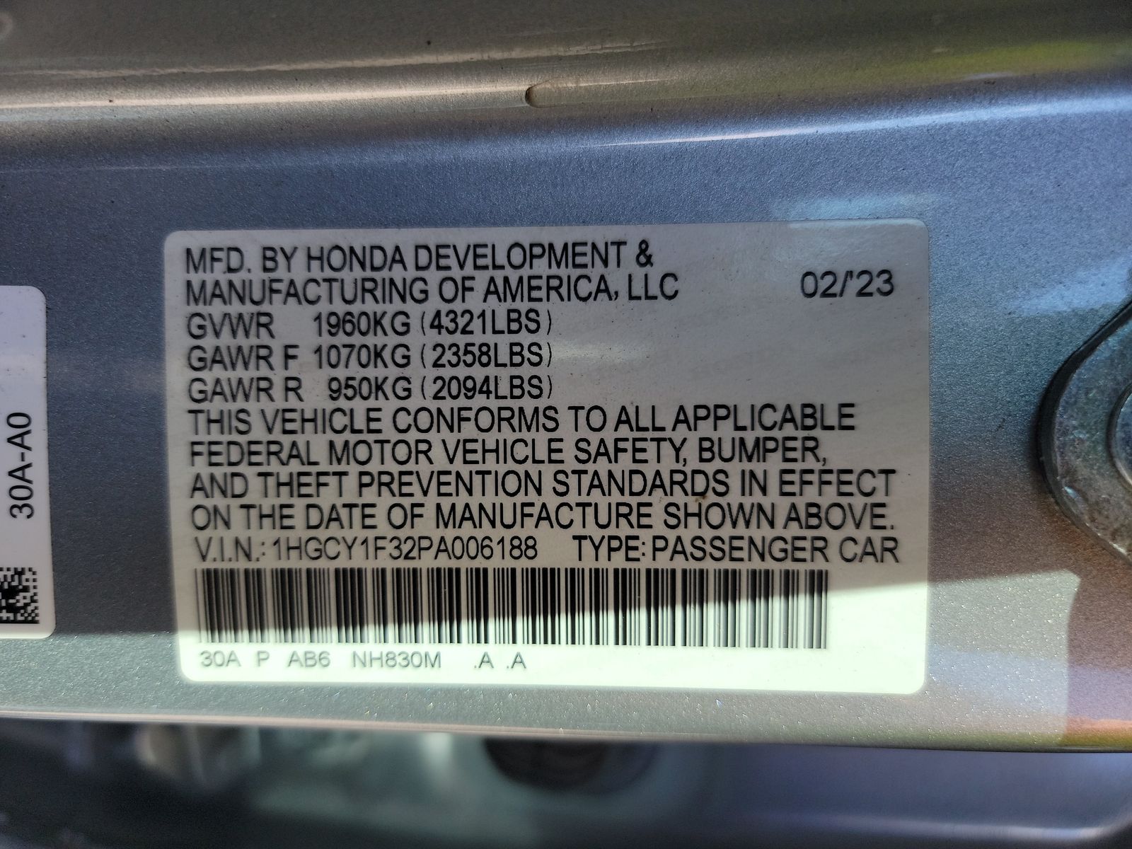 2023 Honda Accord EX FWD