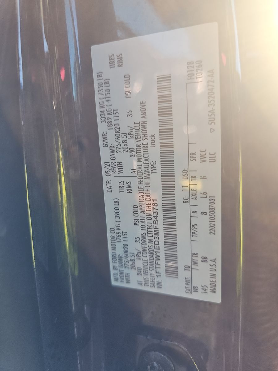 2021 Ford F-150 Hybrid Platinum AWD