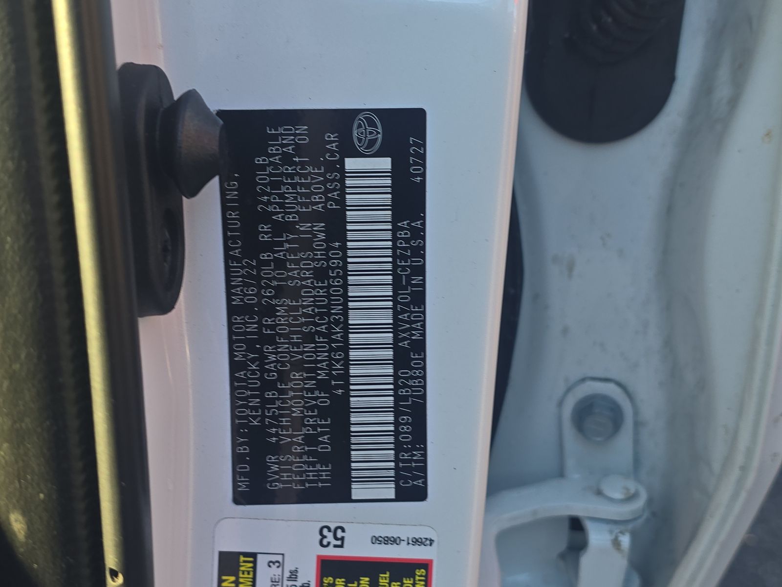 2022 Toyota Camry XSE FWD