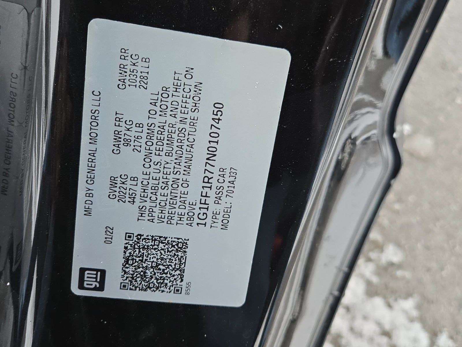 2022 Chevrolet Camaro LT1 RWD