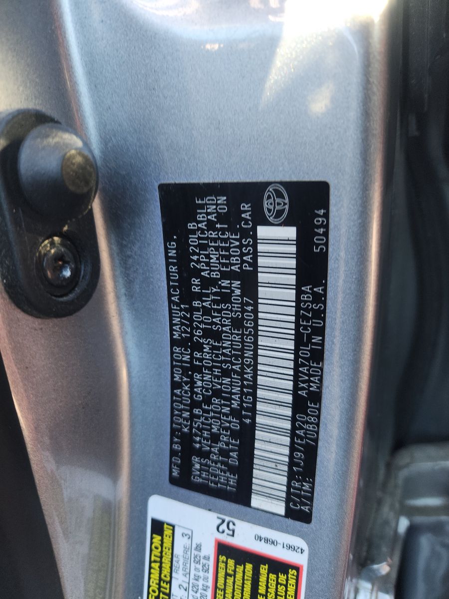 2022 Toyota Camry SE FWD