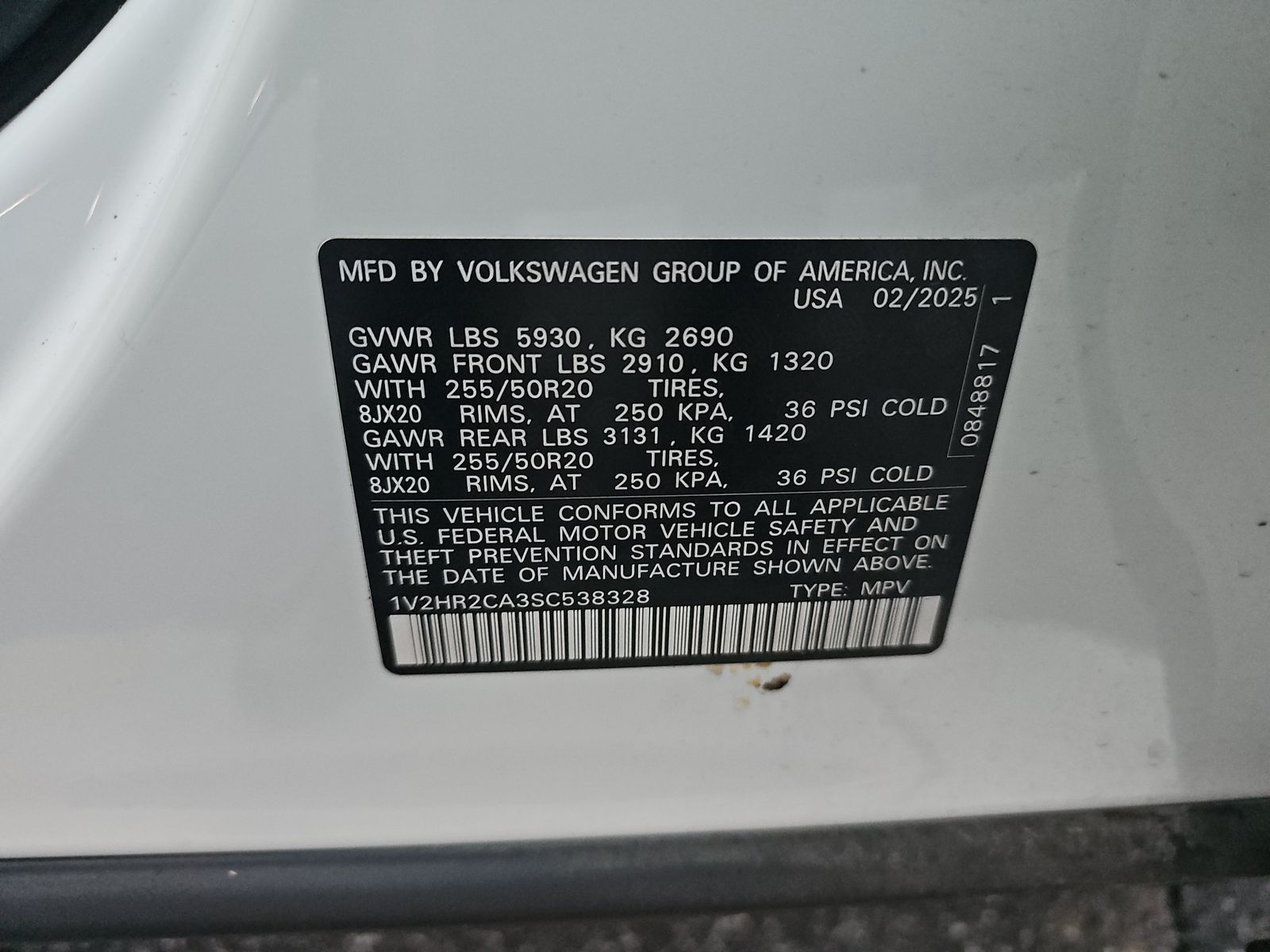 2025 Volkswagen Atlas 2.0T SE AWD