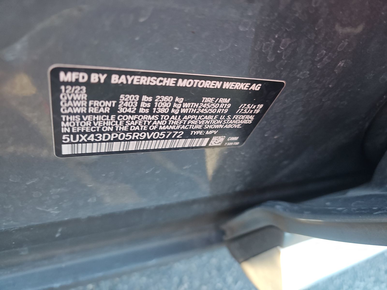 2024 BMW X3 sDrive30i RWD