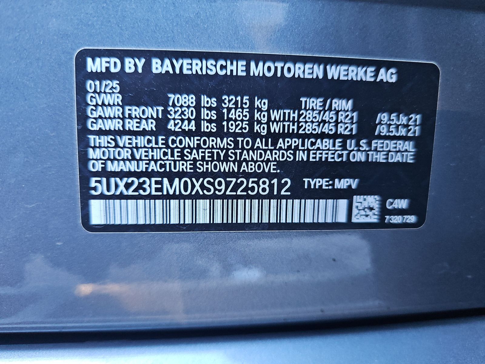 2025 BMW X7 xDrive40i AWD