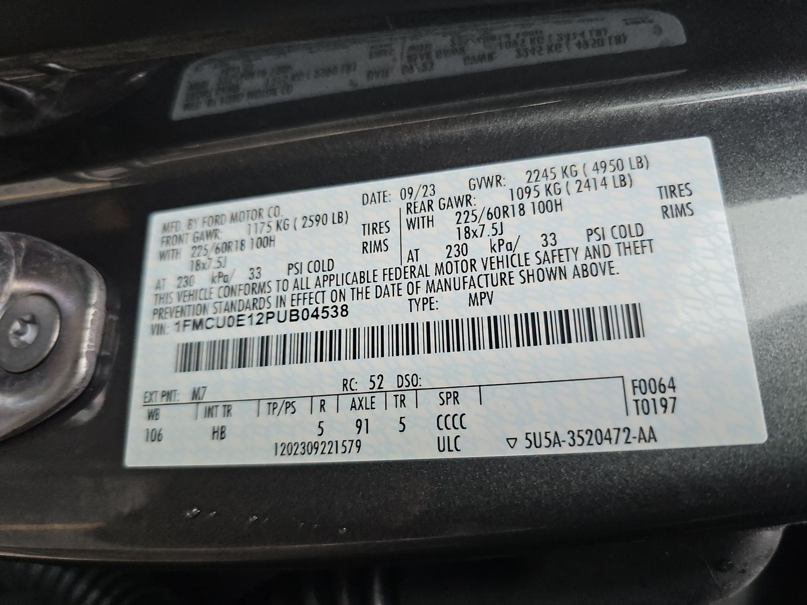 2023 Ford Escape Plug-In Hybrid FWD