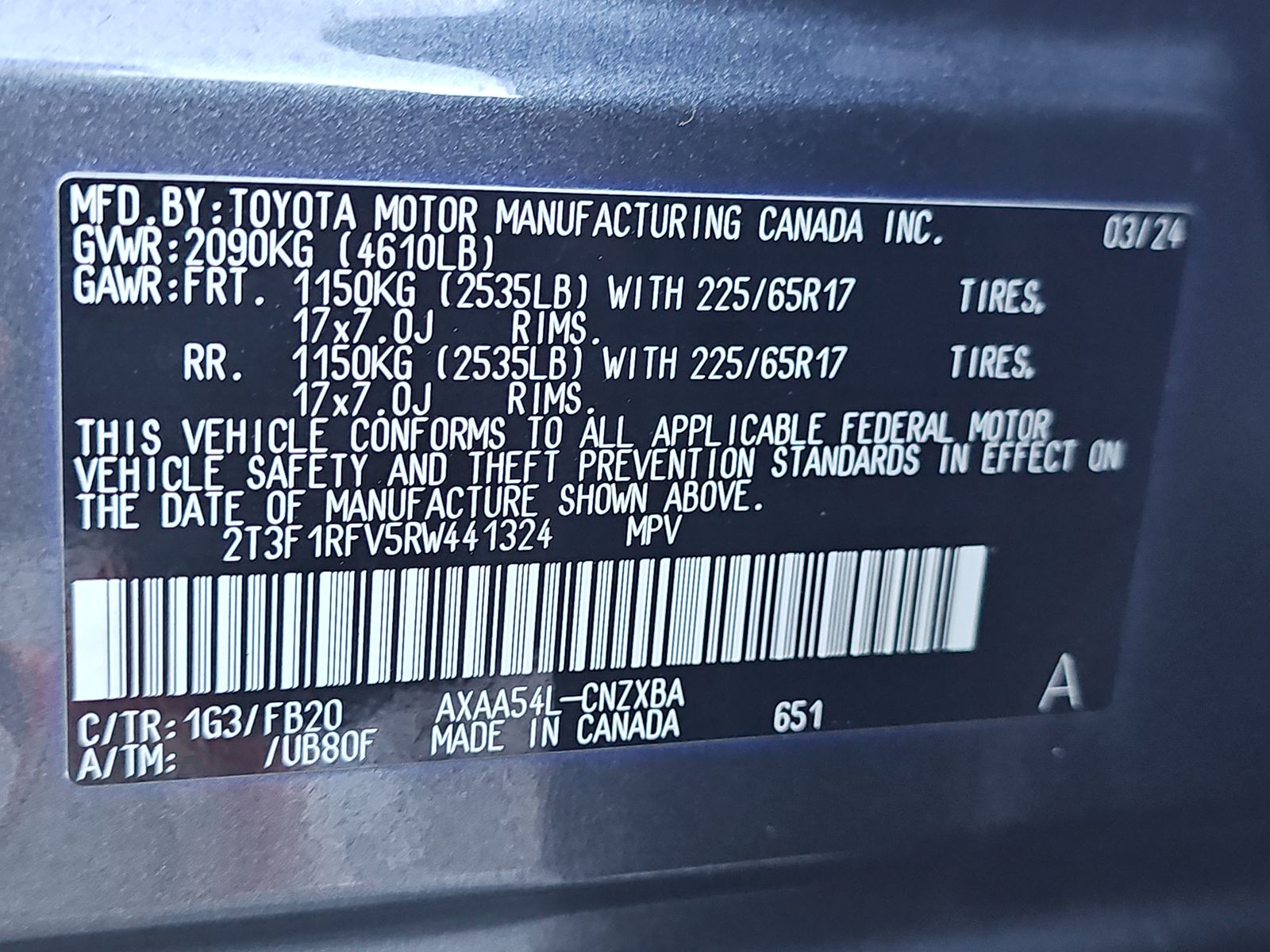 2024 Toyota RAV4 LE AWD