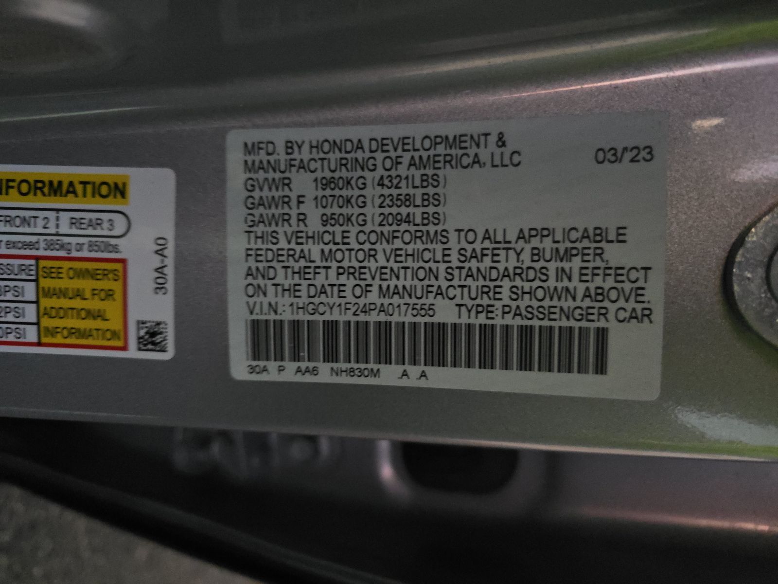 2023 Honda Accord LX FWD