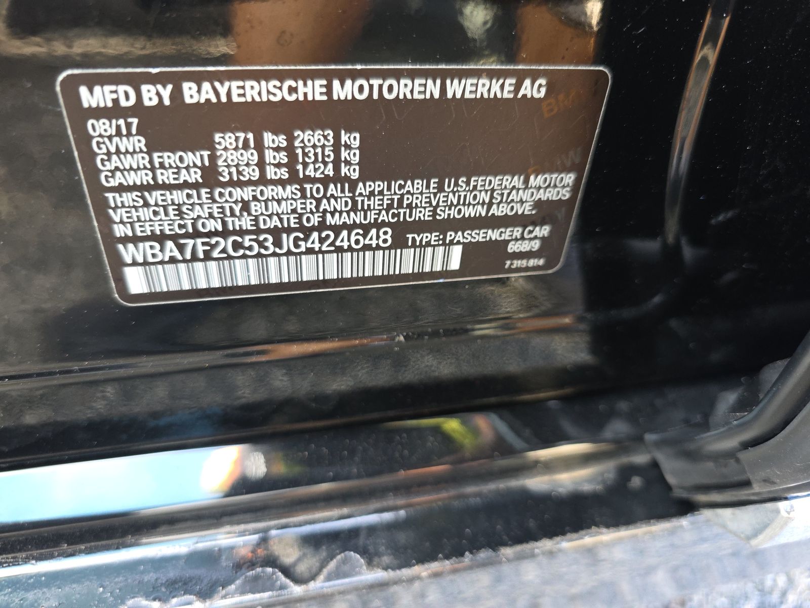 2018 BMW 7 Series 750i xDrive AWD