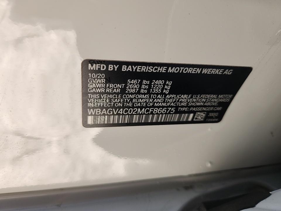 2021 BMW 8 Series 840i xDrive AWD